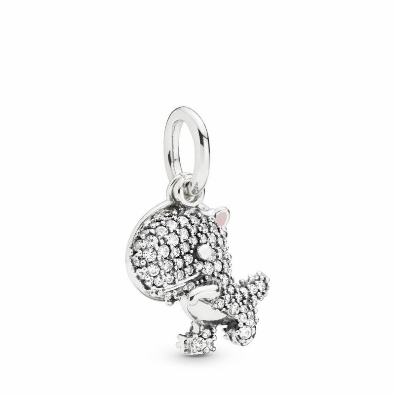 Pandora Pavé Dinosaur Dangle Charm Online NZ, Sterling Silver (851627-XKV)